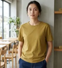 イギリス製 サンスペル SUNSPEL 半袖 Tシャツ M マスタードのサムネイル