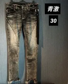 青激　表記サイズ30 ダメージ加工　デニムのサムネイル