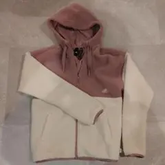 新品未使用　adidas フリース パーカー 　ボア　モコモコ　アウター　ピンク