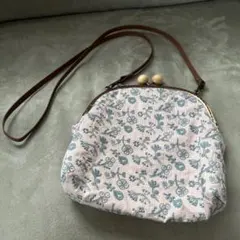 ミナペルホネン one day がま口バッグ チェーン付き ハンドメイド