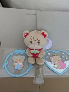 新品 mikko latte ラテ クリアラバーコースター ぬいぐるみセット