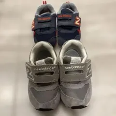 new balance スニーカー グレー 14.5cmネイビー 14cm