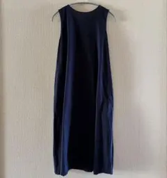 マーセライズコットンAラインロングワンピース（ノースリーブ） UNIQLO S