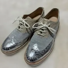 PASCUCCIウィングチップ シューズ スエード レザー 22.0-22.5