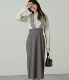 プロポーションボディドレッシング　チュールフリルサス付タイトスカート　2Way