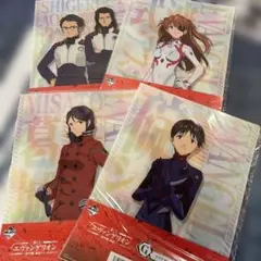 一番くじ　エヴァンゲリオン　クリアファイル＋ステッカー　4点セット