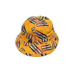 80s90s　チャンピオンプラグハット　USA製　ヴィンテージ　総柄 USA Made DEADSTOCK(アメリカ製デッドストック)】 USA製 DOME CHAMPION