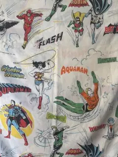 1976年製　激レア　スーパーヒーロー　ビンテージシーツ　スーパーマン　生地　布