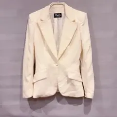 D&G ドルチェアンドガッバーナ アイボリー テーラードジャケット 24/38