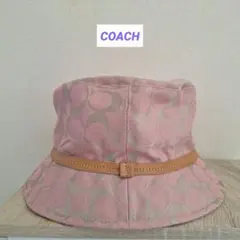 COACH シグネチャー バケットハット ピンク - メルカリ