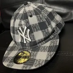 New Era ヤンキース59FIFTY チェック柄キャップ 7 1/2
