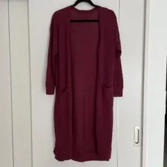 KOBE LETTUCE カーディガン ロング エンジ色 ニット 羽織