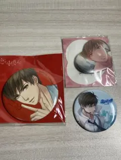 恋とプロデューサー　ハク　タオル　缶バッジ 恋とプロデューサー 推し缶バッジセット ハク/シモン/キラ/ゼン