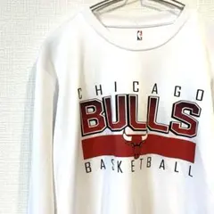 【人気チーム】 NBA シカゴ・ブルズ バスケ 公式ライセンス ロンT ホワイトのサムネイル