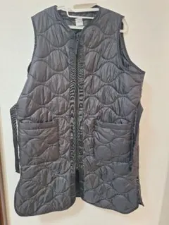 Y.M.D.O. ブラック キルティング ノースリーブベスト