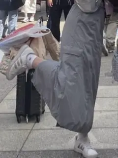 GU カーゴロングスカート レディース ナイロン かわいい ストリート