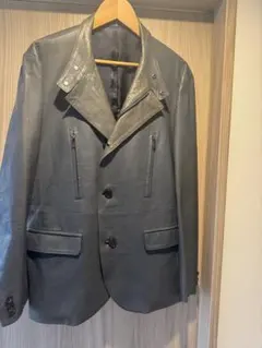 ヴィンテージ　LANVIN ランバン 羊革 レザージャケット コート LAMB LEATHER LOAFER'S JACKET [ラムレザー ローファージャケット