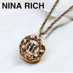 極美品❣️ NINA RICH　ニナリッチ　ネックレス　ロゴ　シルバー　ゴールド