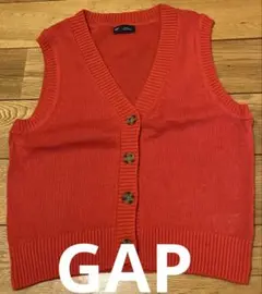 GAP 赤色 Vネック ベスト S