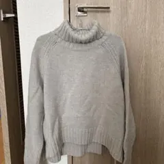 BEAUTY&YOUTH グレー タートルネックニット