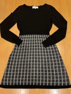 ROPÉ PICNIC チェック柄ニットワンピース 38