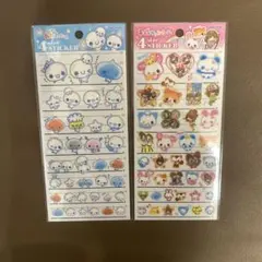 4サイズステッカー　ぷくぷくあわわちゃん　平成ファンシー　2種セット