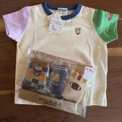 【新品】ミキハウス 半袖Tシャツと靴下ギフトセットのサムネイル