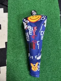 ★新品バーリーゲイツヘッドカバー刺繍ディズニーコラボ　ブルーFW用