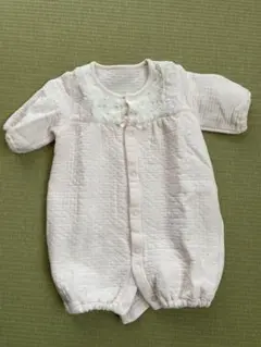ピンクの刺繍柄　2wayオール（50-60）