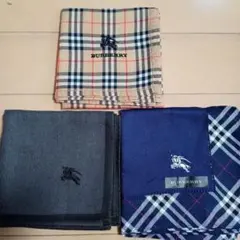 BURBERRY バーバリー ハンカチ2枚セット ノバチェック ベージュ ブルー