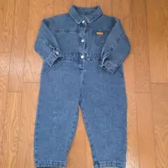 キッズ デニムオールインワン 100 男女兼用 オーバーオール