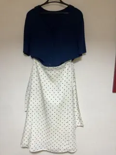 JILL STUART ネイビー ドット柄 ワンピース