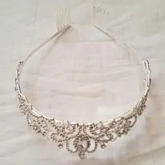 ★ ティアラ ヘアアクセサリー 花嫁 結婚式 成人式 発表会 ブライダル 銀