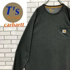 超希少 カーハート ロゴタグ ビックサイズ 長袖 Tシャツ 美品