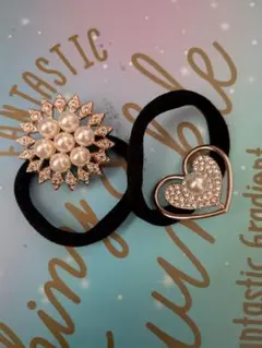 パールビーズ　ヘアゴムセット