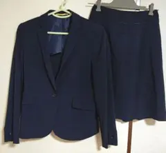 美品ORIHICAオリヒカ RHY ME ネイビーストライプ スーツ(上M下S)