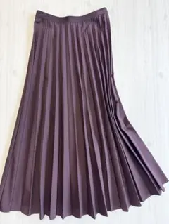 UNIQLO プリーツスカート ボルドー S ロング丈 上品 美品