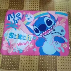 スティッチ ブランケット ピンク 100×70cm