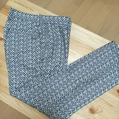 and per se モノグラム プリントパンツ 起毛 ストレッチ w79