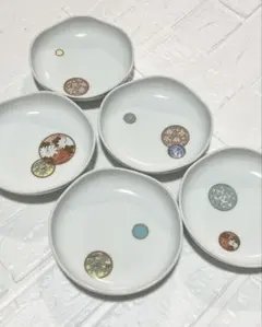 深川製磁　寿赤絵　取皿揃　5枚セット