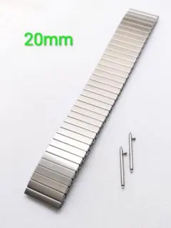 20mm SS 蛇腹バンド 蛇腹ブレス 腕時計バンド 腕時計ブレスレットのサムネイル