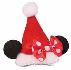 Disney クリスマス　ミニーマウス サンタ　ヘアピン