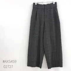 grove ワイドパンツ ネイビー チェック柄 Lサイズ