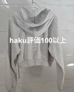 M グレー ALO YOGA パーカー フード付きスウェットアウター 無地 ALO YOGA パーカー フード付きスウェットアウター 無地 M グレー