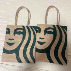 Starbucks ショッパー 紙袋 2枚セット ミニサイズのサムネイル