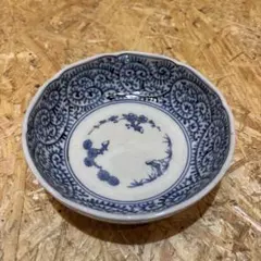 古伊万里 染付 蛸唐草 小皿 豆皿 江戸時代 金直し 金継ぎ 骨董