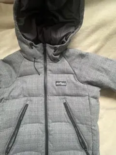 WILD THINGS フード付きダウンジャケット グレー系チェック