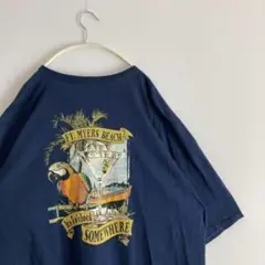 90s~ ヴィンテージ レトロ US古着 アメリカ 半袖プリントTシャツ オウム