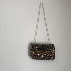 スパンコールショルダーバッグ ZARAスパンコール装飾パーティーバッグ
