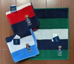 ポロラルフローレン　ポロベア　メンズタオルハンカチセット